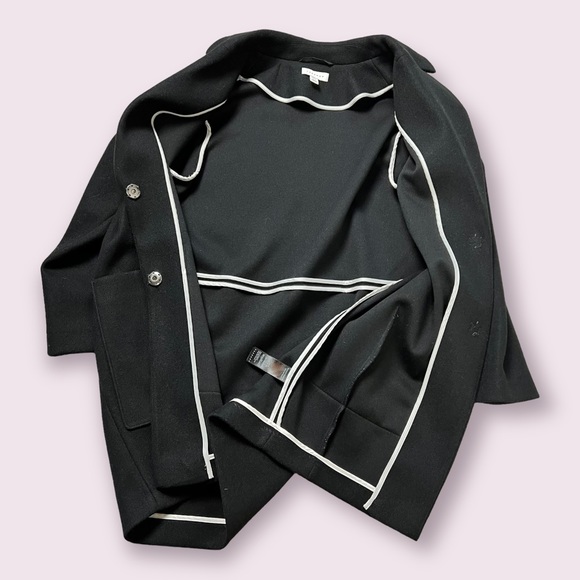 ☃️🍁TOPSHOP Black Long Winter Coat Double Breasted Menswear - Picture 9 of 16